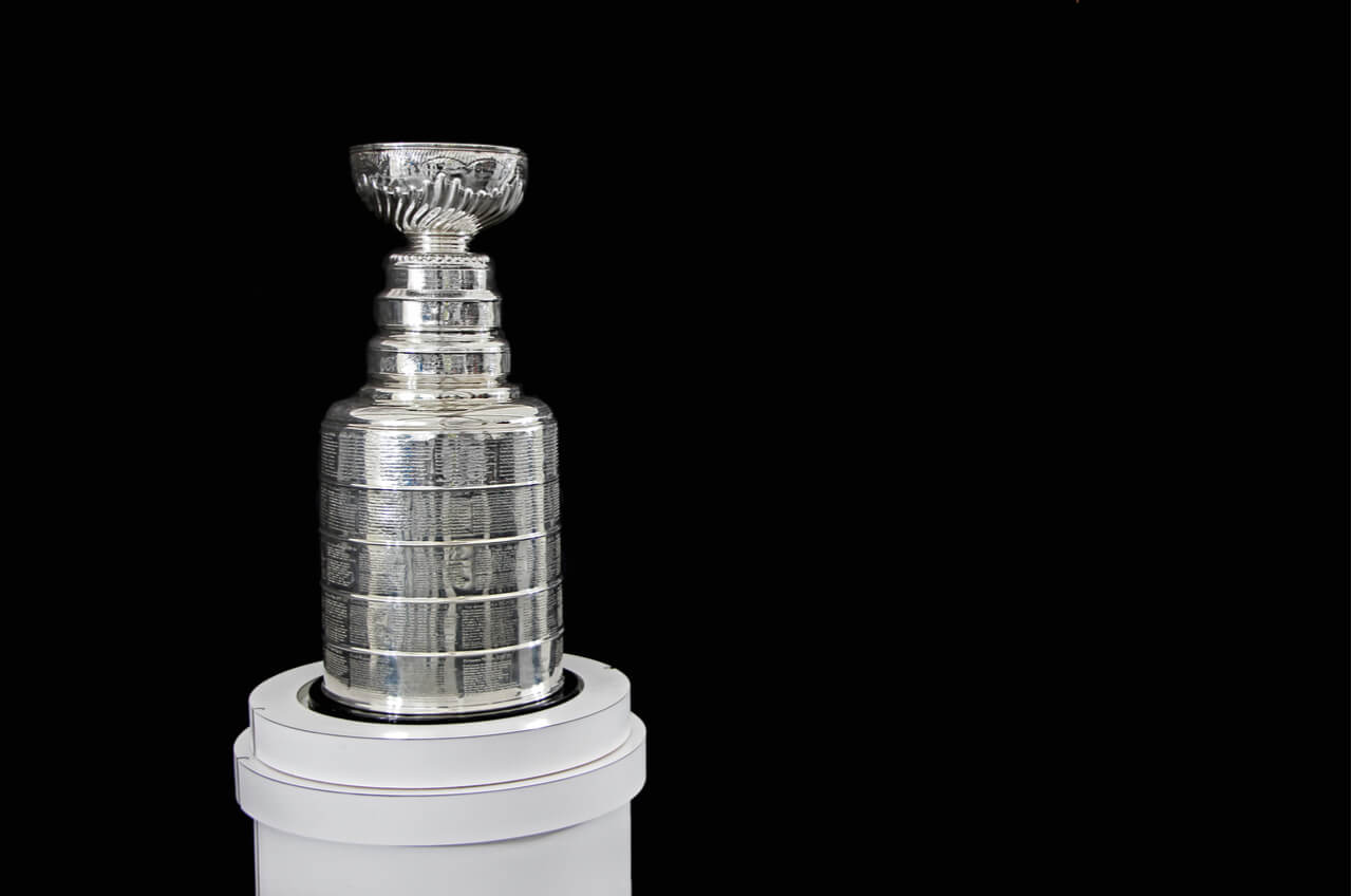 Stanley Cup on black background