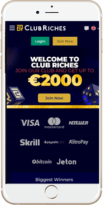 Brilliant Gaming at the Club Riches Mobile Casino