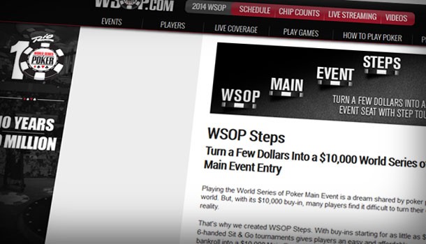 Cheap WSOP Seats through Step Game here